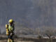 Fotografía de archivo de un bombero trabajando en una zona afectada por un incendio forestal declarado el pasado mes de mayo en Riba-roja de Túria (Valencia). EFE/Kai Försterling