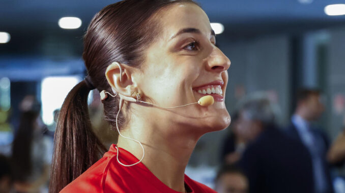 La jugadora de bádminton Carolina Marín en foto de archivo de Lucía Goñi. EFE
