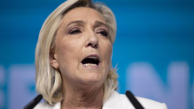 La líder de la extrema derecha francesa, Marine Le Pen. EFE/EPA/ANDRE PAIN
