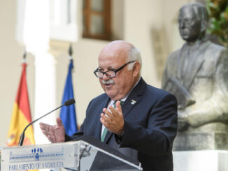 Imagen de archivo (5/07/2024) del presidente del Parlamento andaluz, Jesús Aguirre. EFE/ Raúl Caro.