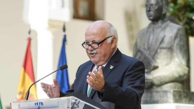 Imagen de archivo (5/07/2024) del presidente del Parlamento andaluz, Jesús Aguirre. EFE/ Raúl Caro.
