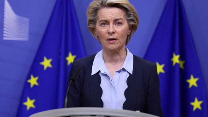 Imagen de archivo de la presidenta de la Comisón Europea, Ursula von der Leyen. EFE/EPA/KENZO TRIBOUILLARD / POOL
