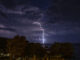 Tormenta eléctrica, esta madrugada en Andratx. EFE/ Cati Cladera