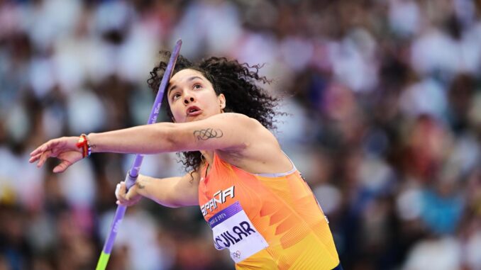 La española Yulenmis Aguilar durante la clasificación este miércoles. EFE/EPA/CHRISTIAN BRUNA
