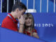 El presidente del Gobierno, Pedro Sánchez, junto a su mujer Begoña Gómez, durante la competición de judo de los Juegos Olímpicos París 2024 este pasado sábado. EFE/ Chema Moya