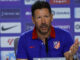 Simeone, en la rueda de prensa de este sábado. EFE/ J.j.guillen