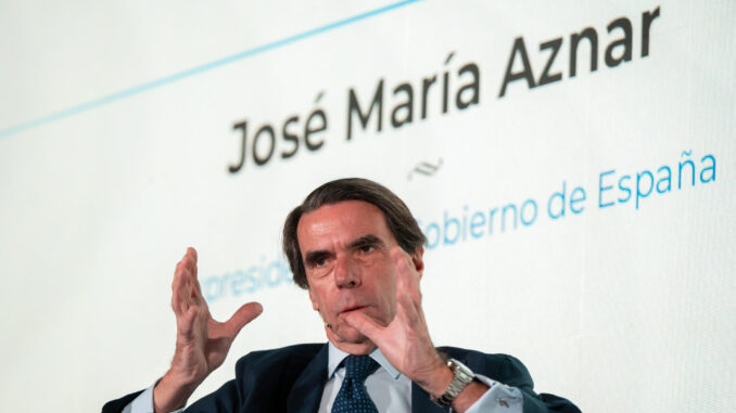 El expresidente del Gobierno José María Aznar en una imagen de archivo. EFE/Fernando Villar
