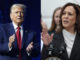 Combo de fotografías donde se observa a los candidatos a la presidencia de Estados Unidos el expresidente Donald Trump y a la actual vicepresidenta Kamala Harris. EFE/ Ting Shen / POOL