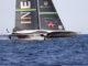 El velero INEOS Britannia compite en las semifinales de la Copa Louis Vuitton o Torneo de Desafiantes de la Copa del América, en la que el INEOS Britannia, vencedor de la liguilla de clasificación, se enfrenta al Alinghi Red Bull Racing suizo, cuarto, mientras que el Luna Rossa Prada Pirelli italiano, segundo, lucha con el American Magic estadounidense, tercero. EFE/ Toni Albir