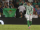 El centrocampista argentino del Betis, Giovani Lo Celso, celebra el segundo gol del equipo andaluz durante el encuentro correspondiente a la tercera jornada de LaLiga que disputaron Betis y Getafe en el estadio Benito Villamarín de Sevilla. EFE/ José Manuel Vidal