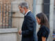 El rey Felipe y la reina Letizia a su llegada al funeral de Juan Gómez-Acebo que se celebra hoy Domingo en la Iglesia Catedral de las Fuerzas Armadas, en Madrid. EFE / Juanjo Martín.