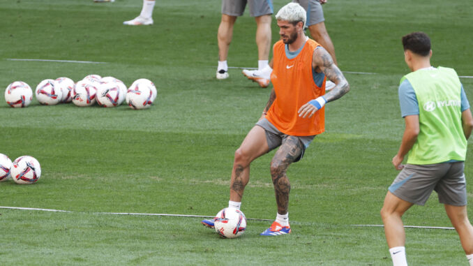 De Paul, en una foto de archivo durante un entrenamiento. EFE/Chema Moya
