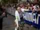 La australiana Grace Brown de Australia celebra su victoria en la carrera del Campeonato Mundial de Ciclismo en Ruta en Zúrich, Suiza. EFE/EPA/MICHAEL BUHOLZER