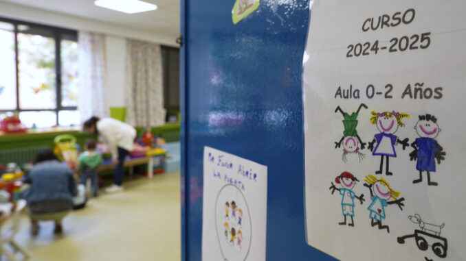 Imagen de archivo de un aula para niños de 0 a 2 años de un colegio en Valladolid.EFE/ Nacho Gallego
