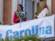 La deportista onubense Carolina Marín durante el homenaje que ha recibido en el ayuntamiento de Huelva. EFE/ Julián Pérez.