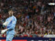 El portero del Real Madrid Thibaut Courtois, durante l partido contra el Atlético de Madrid y Real Madrid disputado en el estadio Civitas Metropolitano. EFE/Ballesteros