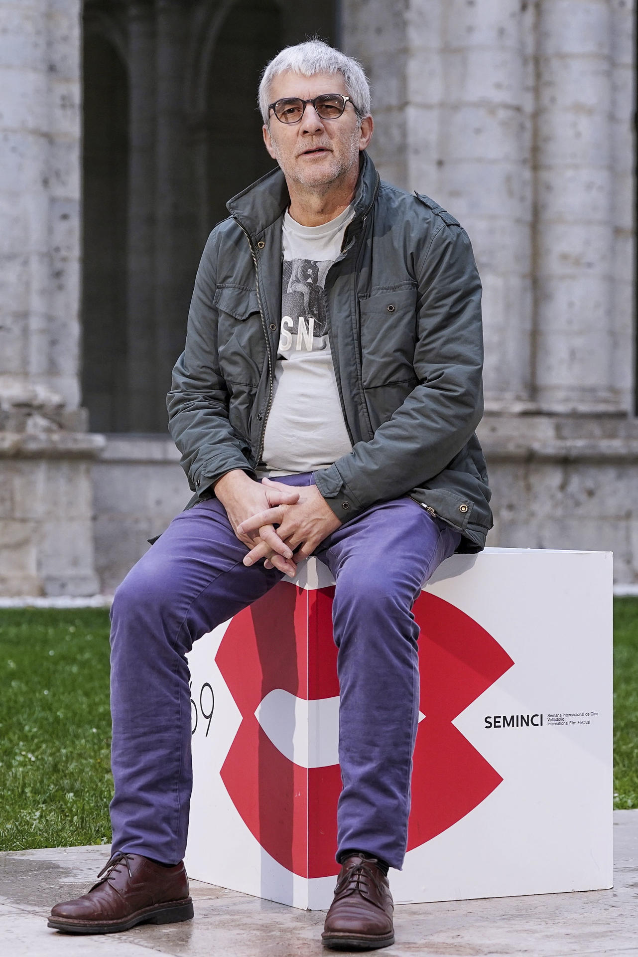 El cineasta francés Alain Guiraudie ha presentado el thriller 'Misericordia' en la jornada final de proyecciones a concurso en el festival de cine de Valladolid (Seminci). EFE/ Nacho Gallego
