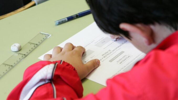 Imagen de archivo de un niño en el colegio. EFE/Sergio Barrenechea
