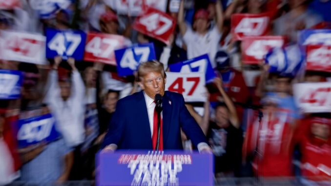 Fotografía del expresidente de Estados Unidos Donald Trump. EFE/Erik S. Lesser
