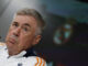 El entrenador del Real Madrid, Carlo Ancelotti, durante la rueda de prensa posterior al entrenamiento del equipo este viernes en la ciudad Deportiva de Valdebebas. EFE/ Javier Lizón