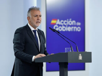 El ministro de Política Territorial y Memoria Democrática, Ángel Víctor Torres, comparece en rueda de prensa para informar de la tercera reunión mantenida por el comité de crisis para el seguimiento de los efectos de la dana etse jueves, en Madrid. EFE/ Rodrigo Jiménez