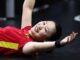 La española María Xiao celebra su victroria en Linz, Austria. EFE/EPA/ANNA SZILAGYI