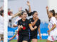 La delantera del Barcelona Alexia Putellas (c) celebra tras marcar un gol ante el Madrid CFF durante el partido de Liga F que se disputó en Fuenlabrada. EFE/ Rodrigo Jiménez