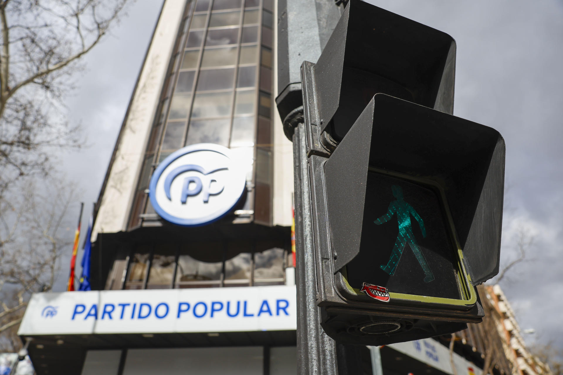 Imagen de archivo de la sede del Partido Popular (PP) en la calle de Génova, en Madrid. EFE/Mariscal
