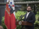 Fotografía cedida por la Presidencia de Chile del mandaterio, Gabriel Boric Font, durante una rueda de prensa, este jueves en Santiago (Chile). EFE/PRESIDENCIA DE CHILE