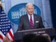 El presidente de Estados Unidos, Joe Biden, responde a una pregunta de los medios de comunicación durante la conferencia de prensa diaria en la sala de prensa de la Casa Blanca en Washington, DC, EE. UU., el 4 de octubre de 2024. EFE/EPA/Shawn Thew / POOL