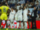 El defensa del Real Madrid Dani Carvajal se lesiona durante el partido de la jornada 9 de Liga que disputaron Real Madrid y Villarreal CF en el estadio Santiago Bernabéu. EFE/Zipi Aragón