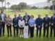 - El director del torneo y representante del Ladies European Tour Joao Pinto (4i atrás) y el vicepresidente de la Federación Española de Golf Jaime Salaverri (5i atrás) y la actual campeona de España Ana Peláez (4i) entre otros, durante la presentación del Open de España Andalucía Costa del Sol de golf que se disputará en el campo del Real Guadalhorce Club de Golf, del 28 de noviembre al 1 de diciembre. Será la última prueba del Ladies European Tour y reunirá a las 64 mejores jugadoras del ranking más 11 invitadas . EFE/Álvaro Cabrera