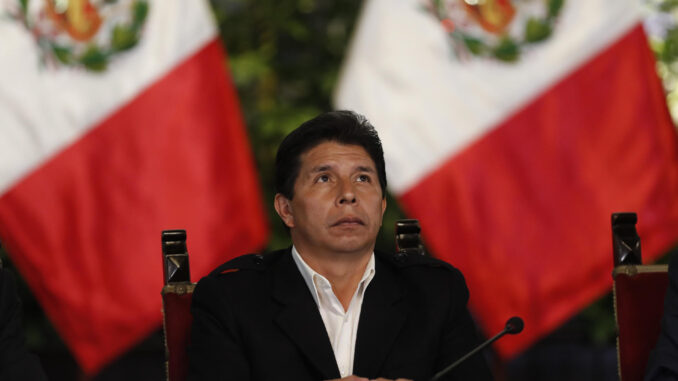 Fotografía de archivo en donde se ve al expresidente de Perú Pedro Castillo. EFE/ Paolo Aguilar
