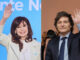 Combo de fotografías de archivo que muestra a la expresidenta de Argentina Cristina Fernández (2007-2015) (i) y al actual gobernante del país, Javier Milei. EFE/ARCHIVO