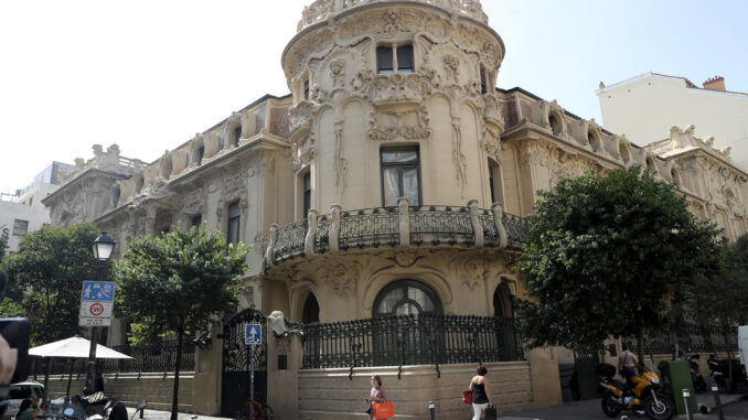 Imagen de archivo de la sede de la Sociedad General de Autores Españoles (SGAE) en Madrid. /Archivo. EFE/Chema moya
