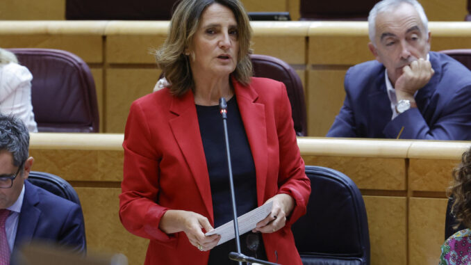 La candidata a vicepresidenta de la Comisión Europea, Teresa Ribera. EFE/Zipi Aragón
