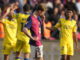 El centrocampista neerlandés del Barcelona Frenkie de Jong tras la derrota ante Las Palmas en partido de LaLiga en el Estadio Olímpico Lluís Companys en Barcelona este sábado. EFE/Enric Fontcuberta