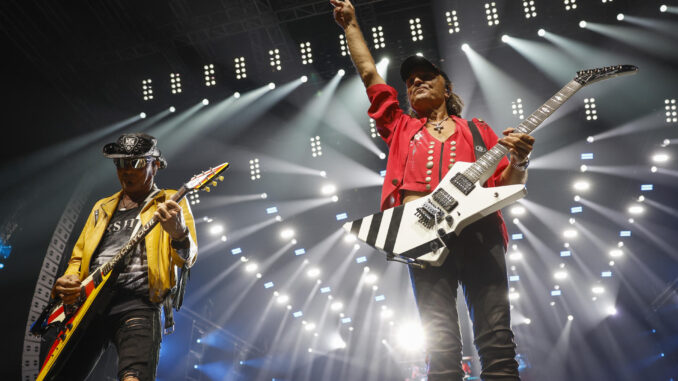 Imagen de archivo de la banda alemana 'Scorpions' durante un concierto. EFE/Mariscal
