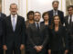 El rey Felipe y la reina Letizia durante el acto de entrega del Premio de Periodismo 'Francisco Cerecedo' en su XLI edición, otorgado por la Asociación de Periodistas Europeos, al periodista Carlos Franganillo (c) este lunes en Madrid. EFE/ Juanjo Martin