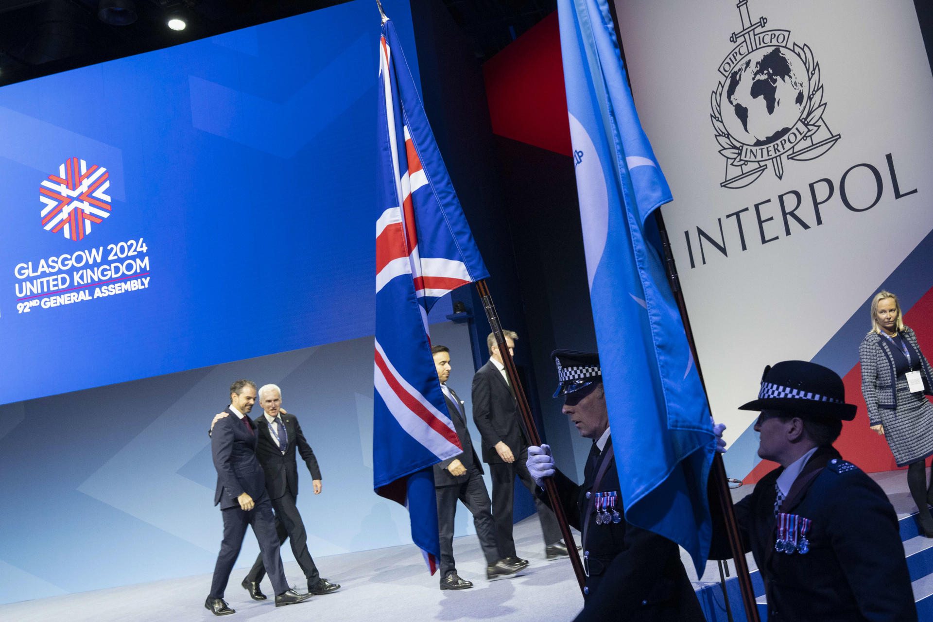 -Un momento de la ceremonia de clausura de la 92 Asamblea General de la Interpol en Glasgow. EFE/INTERPOL SOLO USO EDITORIAL/SOLO DISPONIBLE PARA ILUSTRAR LA NOTICIA QUE ACOMPAÑA (CRÉDITO OBLIGATORIO)
