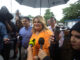 La candidata a la Gobernación de Puerto Rico por el Partido Nuevo Progresista (PNP), Jenniffer González, llega para depositar su voto al centro de votación instalado en la escuela Salvador Brau, este martes, en Carolina (Puerto Rico). EFE/ Thais Llora