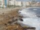 Aspecto que presenta la Playa de la Malagueta este viernes que ha amanecido llena de basura, cañas y troncos tras el paso de la DANA que causó el miércoles fuertes inundaciones en Málaga capital y su provincia. EFE/María Alonso