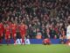 El delantero del Liverpool Mohamed Salah celebra el 2-0 durante el partido de la Premier League que han jugado Liverpool FC y Aston Villa FC, en Liverpool, Reino Unido. EFE/EPA/ADAM VAUGHAN