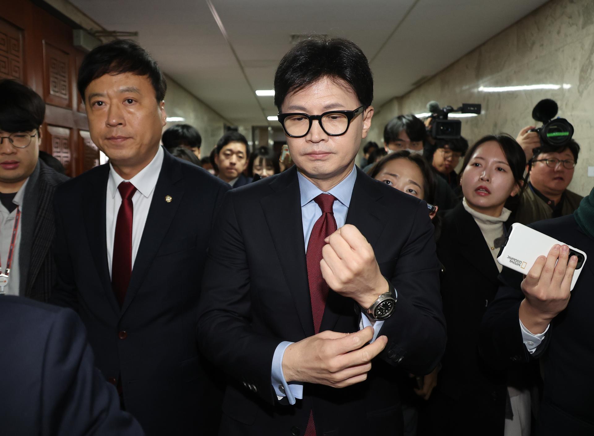 Han Dong-hoon, líder del conservador Partido del Poder Popular (PPP).EFE/EPA/YONHAP SOUTH KOREA OUT
