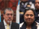 Combo de dos fotografías de archivo del presidente de Guatemala, Bernardo Arévalo de León, y la fiscal general y jefa del Ministerio Público (Fiscalía) de Guatemala, Consuelo Porras Argueta en Ciudad de Guatemala (Guatemala). La organización internacional Human Rights Watch (HRW) denunció este miércoles que el Ministerio Público (Fiscalía) de Guatemala está "impulsando investigaciones penales por motivos políticos" contra el Gobierno que preside Bernardo Arévalo de León. EFE/ Edwin Bercián/ /Oliver De Ros ARCHIVO