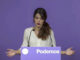 Captura de TV de la portavoz de Podemos y eurodiputada, Isa Serra, que ofrece este lunes una rueda de prensa para hacer un balance del año. EFE/ TV