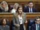 La vicepresidenta tercera y ministra para la Transición Ecológica  y el Reto Demográfico, Sara Aagesen, durante su intervención en la sesión de control al Gobierno que se celebra este miércoles en el Congreso. EFE/ Mariscal