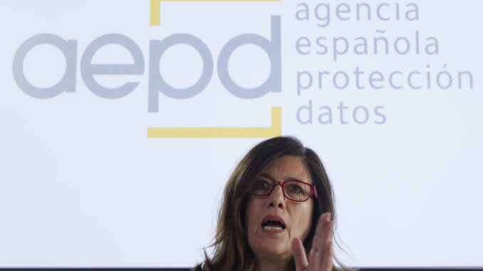 La directora de Agencia Española de Protección de Datos (AEPD), Mar España, en una imagen de archivo. EFE/Sergio Pérez
