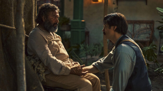 Fotograma que muestra a los actores Diego Vásquez como José Arcadio Buendía y Claudio Cataño como Aureliano, en una escena de la serie sobre el libro de Gabriel García Márquez 'Cien años de soledad'. EFE / Netflix/ Pablo Arellano
