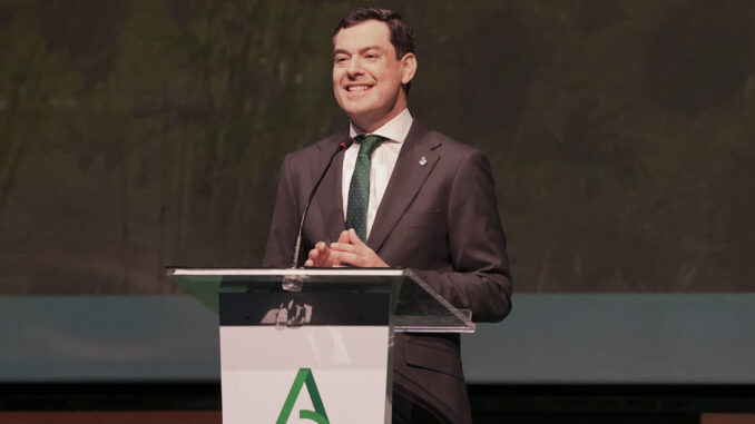 Imagen de archivo del presidente de la Junta de Andalucía, Juanma Moreno. EFE/Román Ríos
